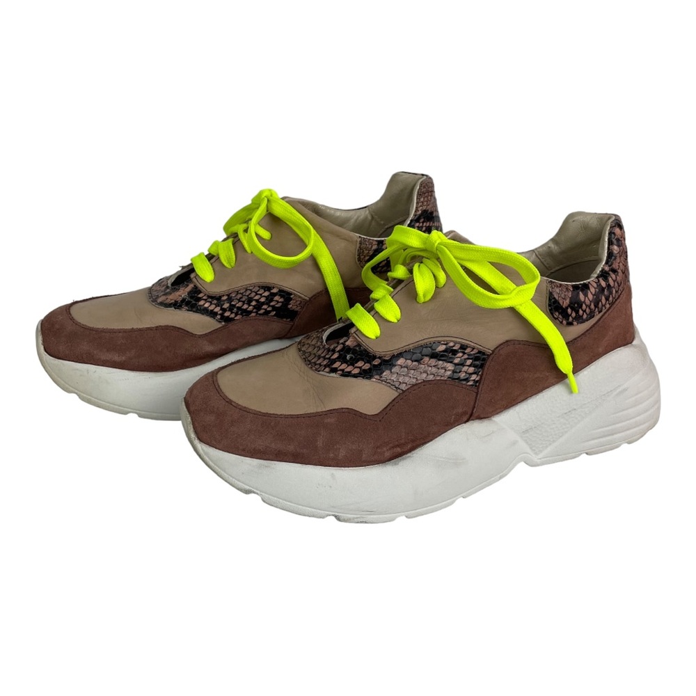 Twin-Set Milano (Italy) Leather Snake Platform Sneakers‎ Size 40 (US 9)